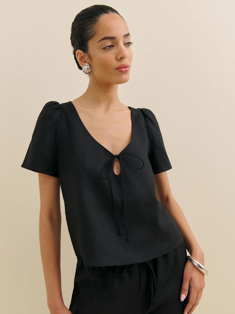 Reformation Mayla linen top - size s